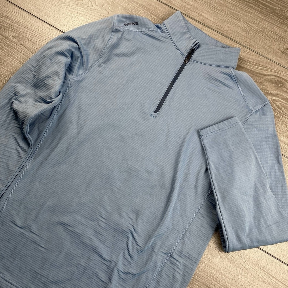 Ping Mens Sensor Warm 1/4 Zip Golf Pullover Blue Large Read‎